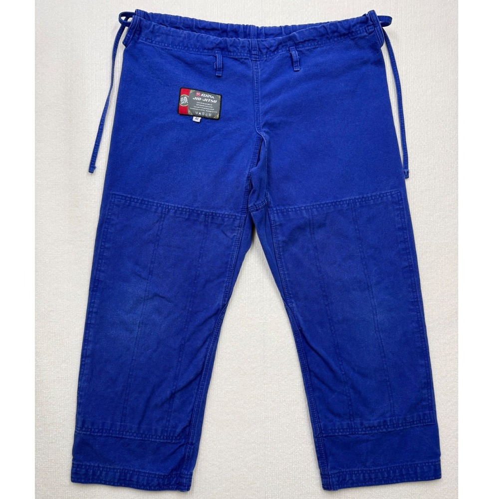 ATAMA Brazilian Jiu-Jitsu Gi Pants Blue A3 100% Cotton Grappling Kimono MMA Blue